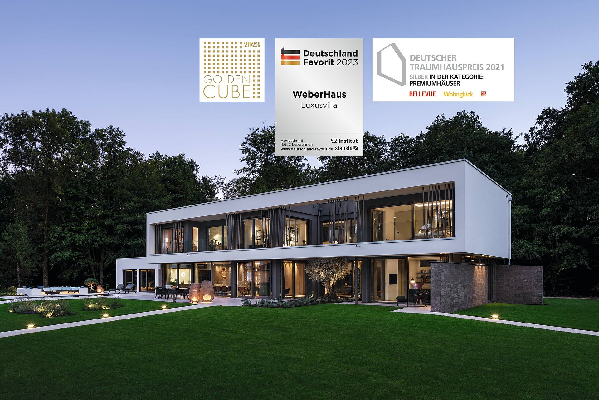 Luxusvilla - Ausstellungshaus Villa Blunt gewinnt den Deutschen Traumhauspreis 2021